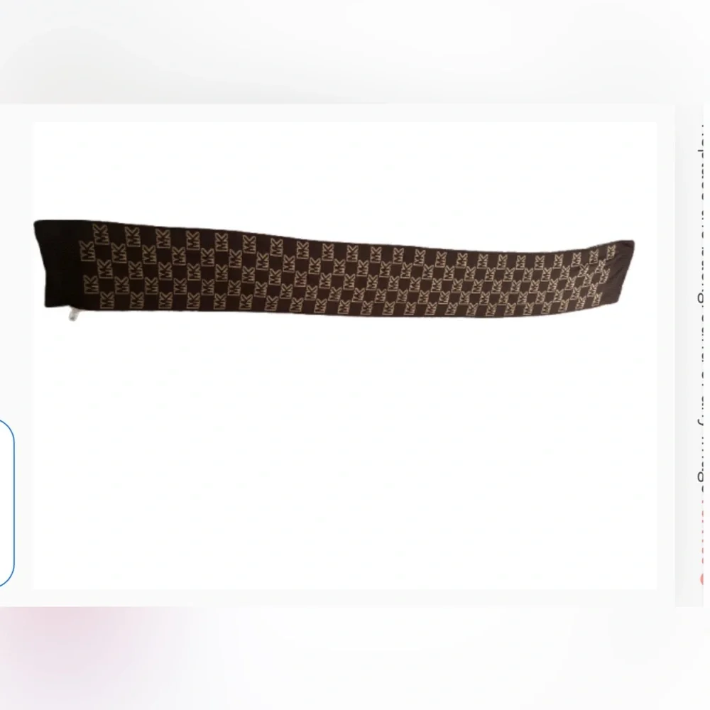 Michael‎ Kors  Chic Monogram Brown and Tan  Logo Long Scarf